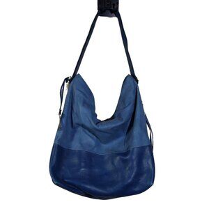 EUC Fossil Maya Hobo Leather Hobo Tote Shoulder Bag Blue